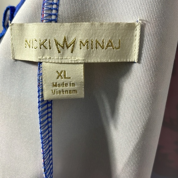 Nicki Minaj blue and pink dress zip up back - Picture 4 of 5